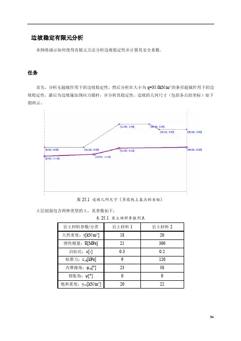 边坡稳定有限元分析