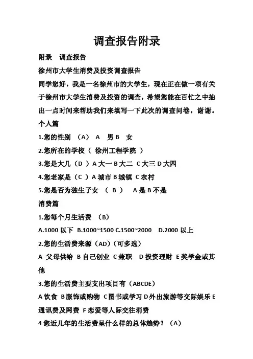 调查报告附录