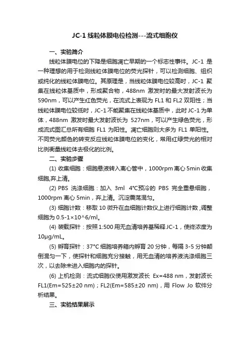 JC-1线粒体膜电位检测---流式细胞仪