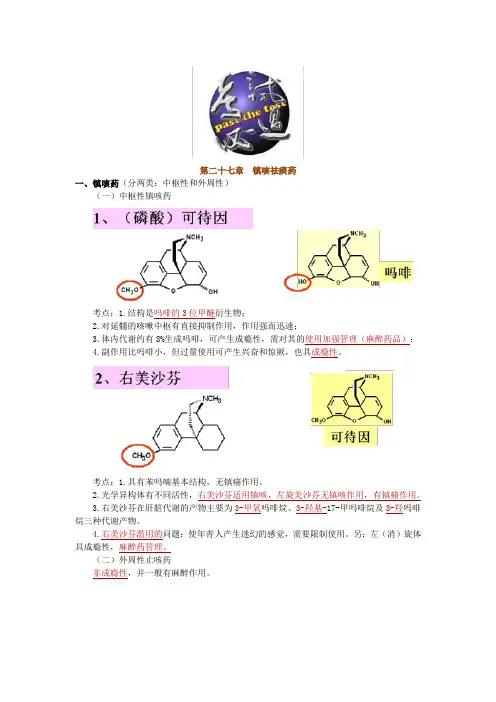第27章 镇咳祛痰药