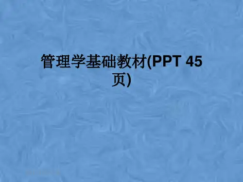 管理学基础教材(PPT 45页)