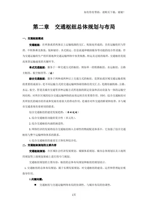 交通枢纽总体规划与布局