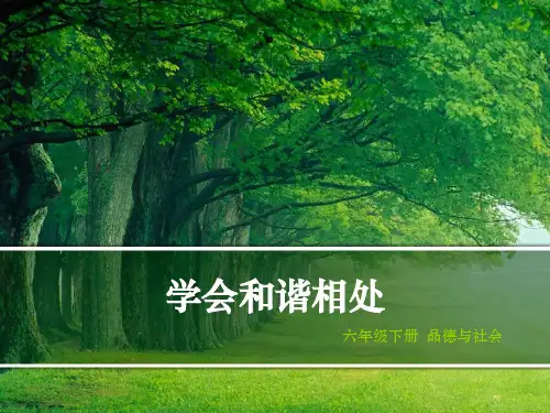 品德与社会学会和谐相处PPT课件