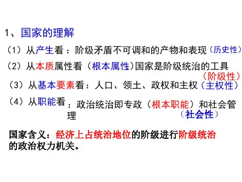 高中政治人教版选修三《国家和国际组织常识》专题一各具特色的国家与国际组织 复习课件 (共41张PPT)