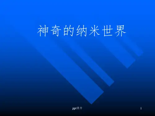 【培训教材】神奇的纳米世界PPT