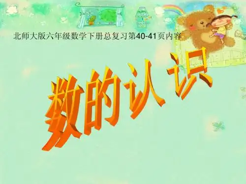 总复习 数与代数1.数的认识