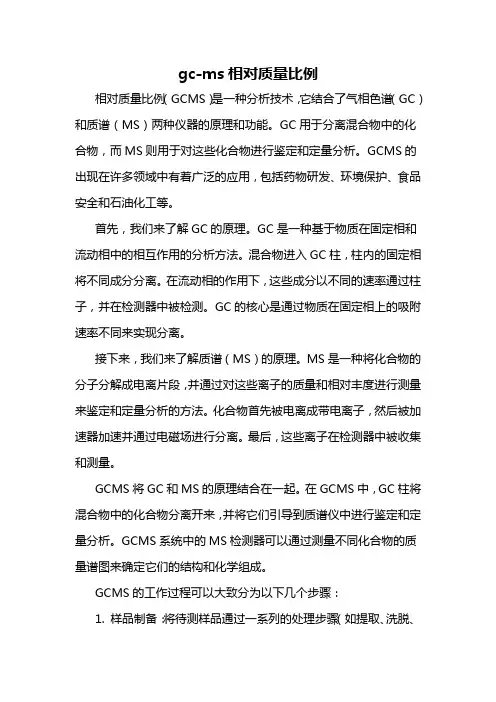 gc-ms相对质量比例