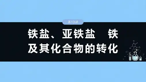 高考化学一轮复习(新高考版)大单元2  第4章 第13讲 铁盐、亚铁盐 铁及其化合物的转化