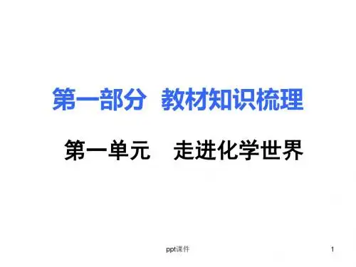 中考化学复习第一单元走进化学世界  ppt课件