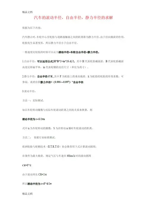 (整理)轮胎的滚动半径计算方法 (2)