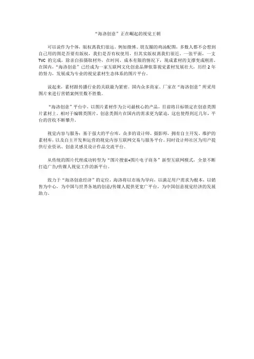 “海洛创意”正在崛起的视觉王朝