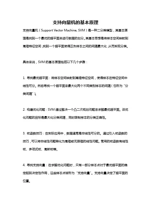 支持向量机的基本原理