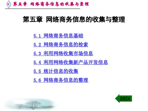 第五章 网络商务信息的收集与整理
