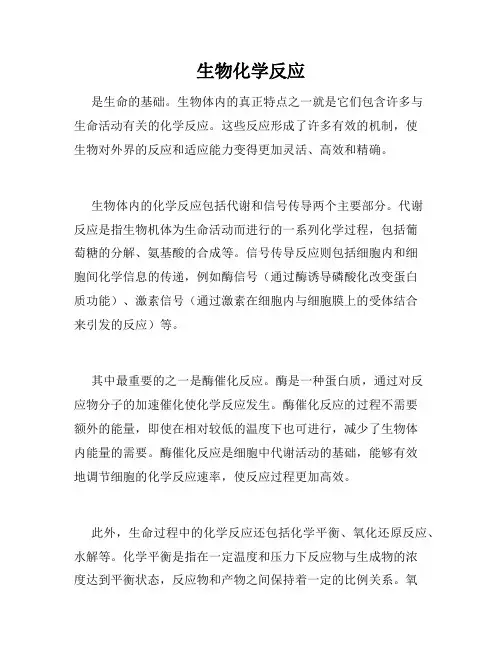生物化学反应