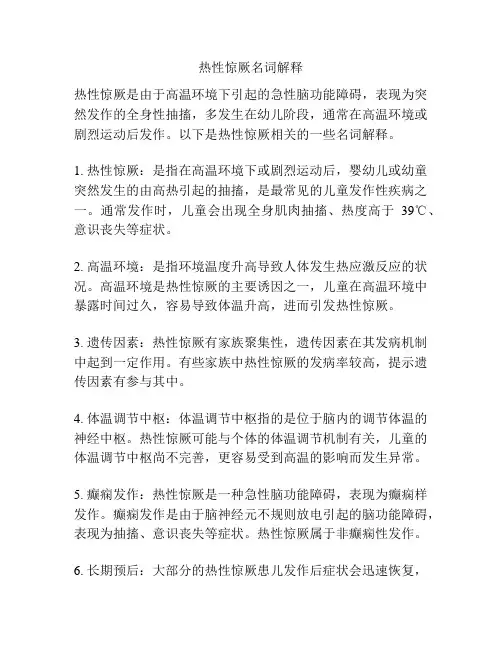 热性惊厥名词解释