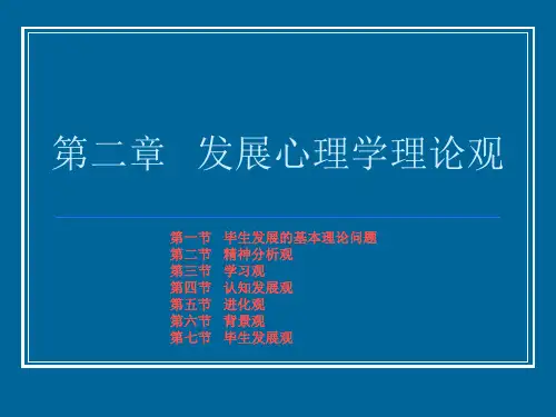 发展心理学第二章   发展心理学理论观