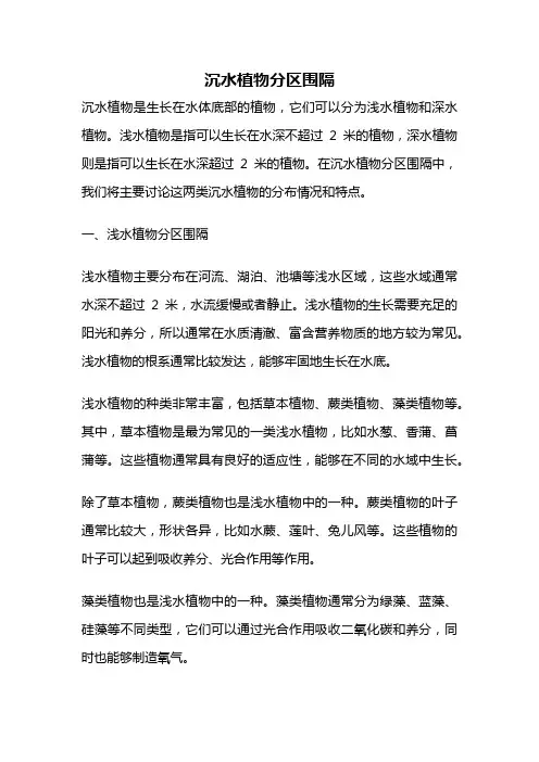 沉水植物分区围隔
