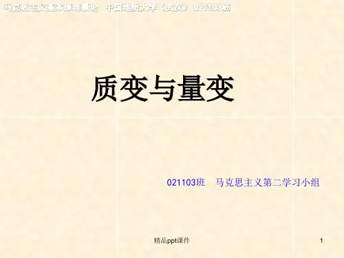 量变与质变马克思主义基本原理