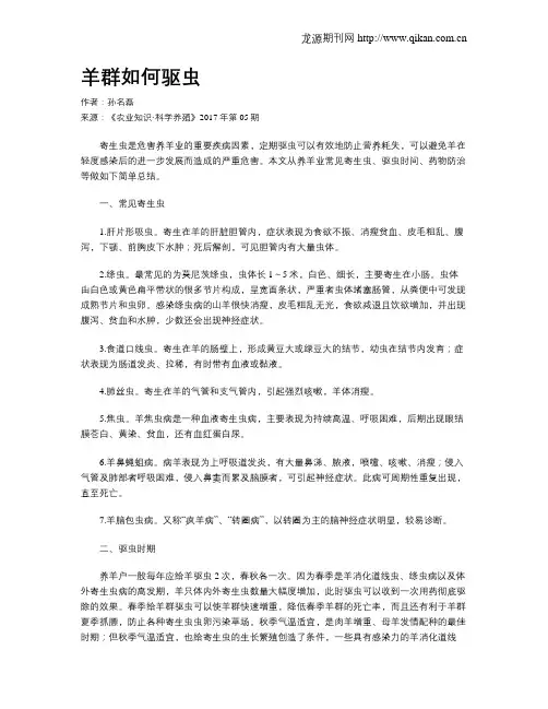 羊群如何驱虫