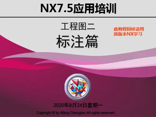 5、NX7.5教程之工程图二 标注篇