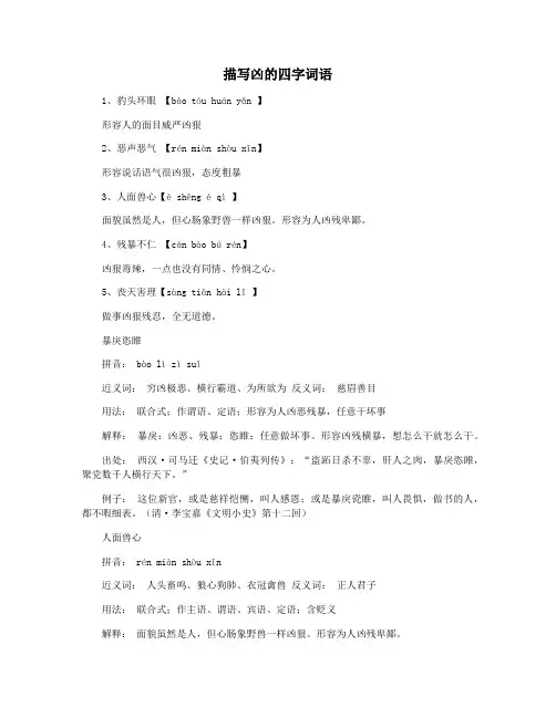 描写凶的四字词语