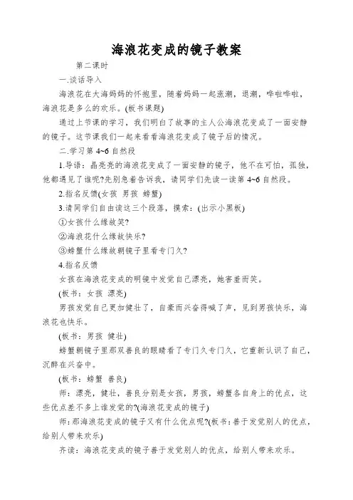 海浪花变成的镜子教案