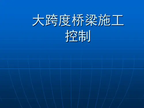 大跨度施工桥梁控制