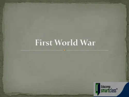初中美国历史课件(英文)First world war