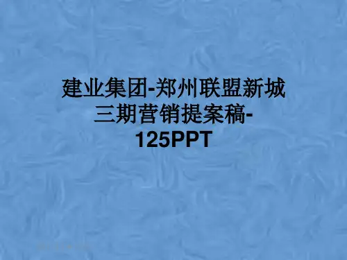 建业集团-郑州联盟新城三期营销提案稿-125PPT