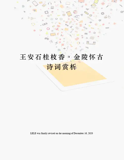 王安石桂枝香·金陵怀古诗词赏析