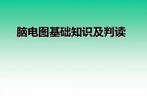 脑电图基础知识及判读参考课件