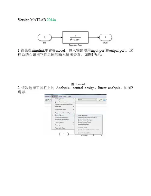 matlab2014里simulink画bode图
