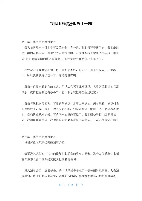 我眼中的缤纷世界十一篇