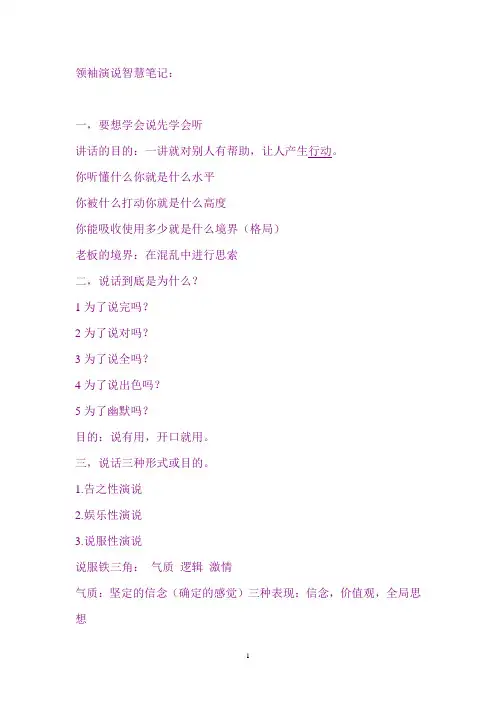 刘一秒 领袖演说智慧 39页