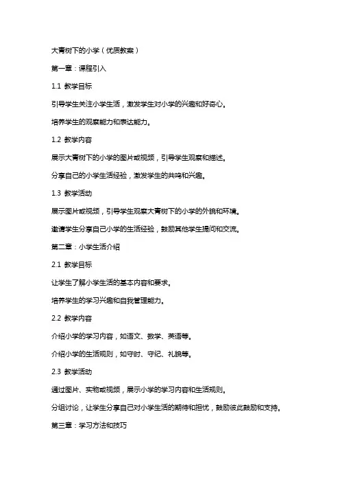 大青树下的小学(教案)