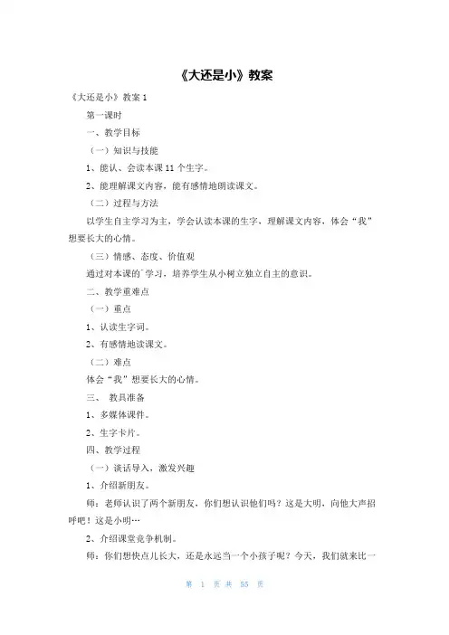 《大还是小》教案