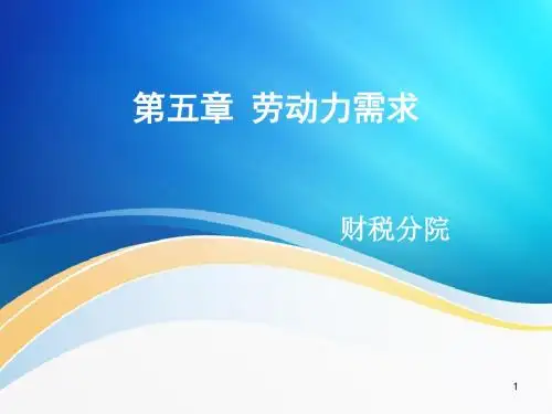 劳动力需求函数ppt课件