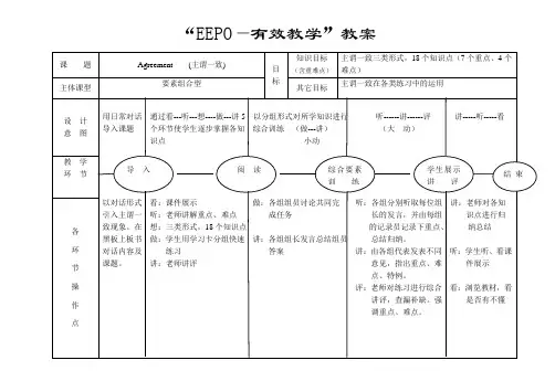 “EEPO—有效教学”教案