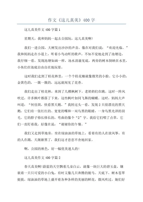 作文《这儿真美》400字