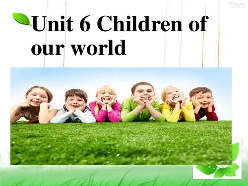 剑桥版六年级英语上册3.Unit 6 Children of our world