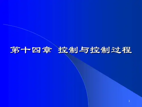 第十四章--控制与控制过程