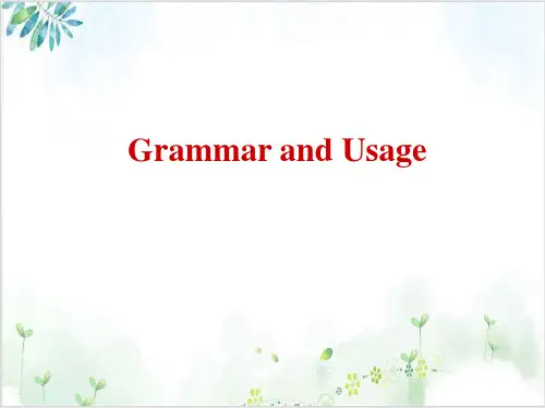 译林英语选修7Unit4Grammar and Usage PPT课堂课件(34页)