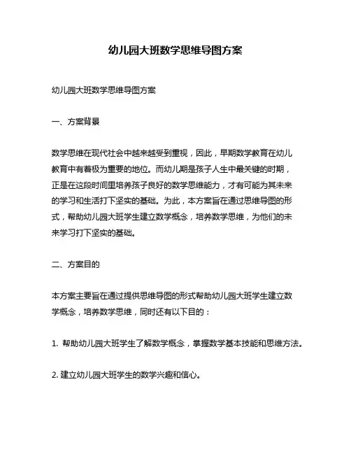 幼儿园大班数学思维导图方案