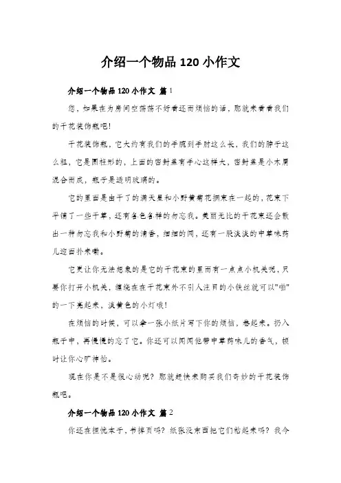 介绍一个物品120小作文
