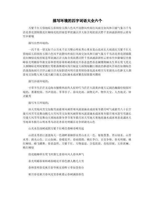 描写环境的四字词语大全六个