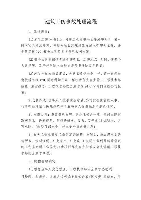 建筑工伤事故处理流程