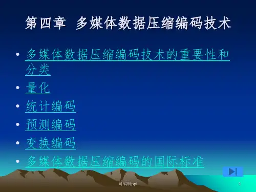 多媒体数据压缩编码技术ppt课件