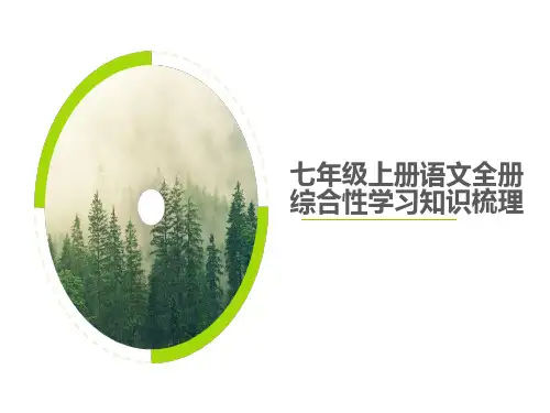 七年级上册语文全册综合性学习知识梳理