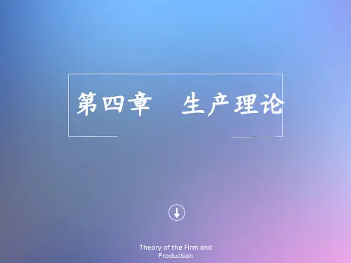 【微观经济学】生产理论(教学课件)