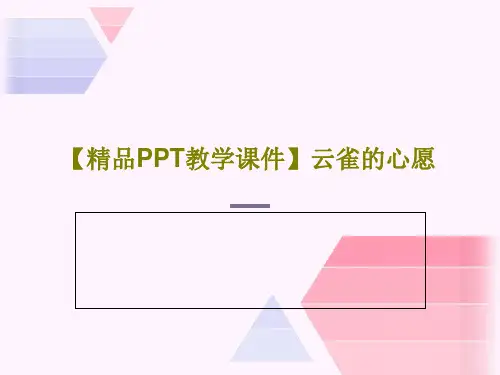 【精品PPT教学课件】云雀的心愿21页文档